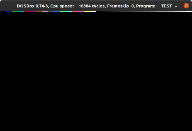 VGA линия из первых 32 цветов
